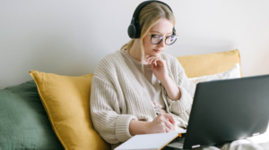woman with laptop