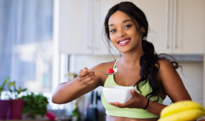 woman eating